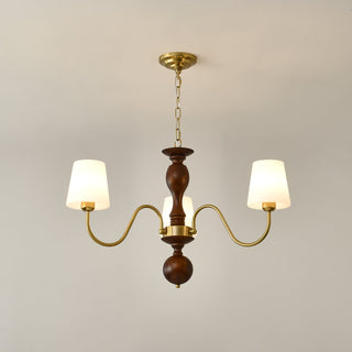 Lustra Lustre Laiton Bois Rustique Vintage