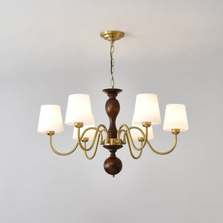 Lustra Lustre Laiton Bois Rustique Vintage