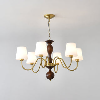 Lustra Lustre Laiton Bois Rustique Vintage
