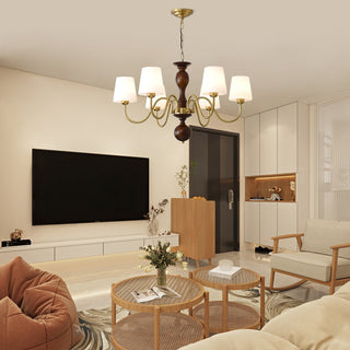 Lustra Lustre Laiton Bois Rustique Vintage