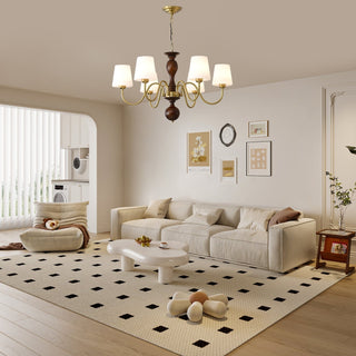 Lustra Lustre Laiton Bois Rustique Vintage