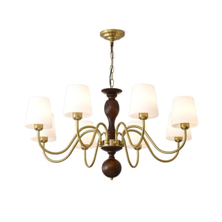 Lustra Lustre Laiton Bois Rustique Vintage