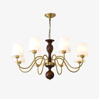 Lustra Lustre Laiton Bois Rustique Vintage