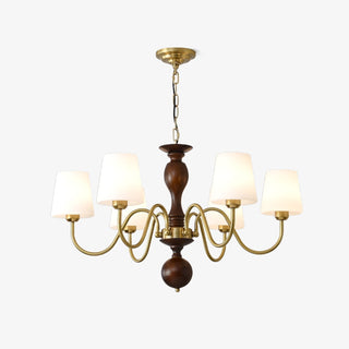 Lustra Lustre Laiton Bois Rustique Vintage
