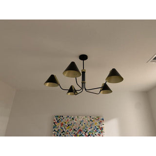 Cucarara Lustre Métal Noir Industriel Vintage Isle