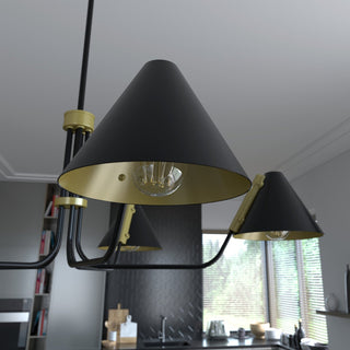 Cucarara Lustre Métal Noir Industriel Vintage Isle