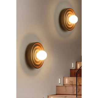 Ultalora Applique Murale Bois Verre Moderne