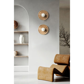 Ultalora Applique Murale Bois Verre Moderne