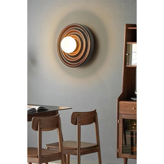 Ultalora Applique Murale Bois Verre Moderne
