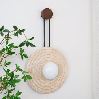 Isoror Applique Murale en Travertin Anneau Spirale