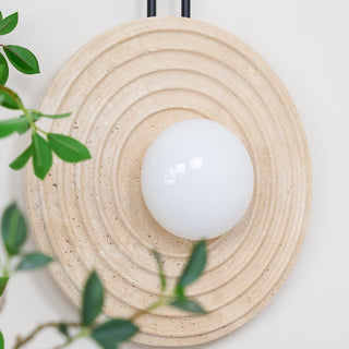 Isoror Applique Murale en Travertin Anneau Spirale