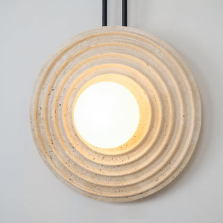 Isoror Applique Murale en Travertin Anneau Spirale