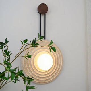 Isoror Applique Murale en Travertin Anneau Spirale
