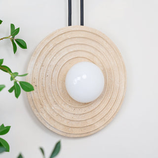 Isoror Applique Murale en Travertin Anneau Spirale