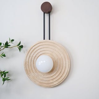 Isoror Applique Murale en Travertin Anneau Spirale