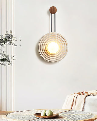 Isoror Applique Murale en Travertin Anneau Spirale