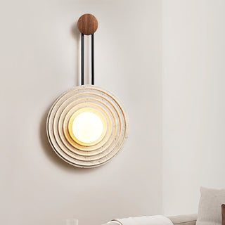 Isoror Applique Murale en Travertin Anneau Spirale