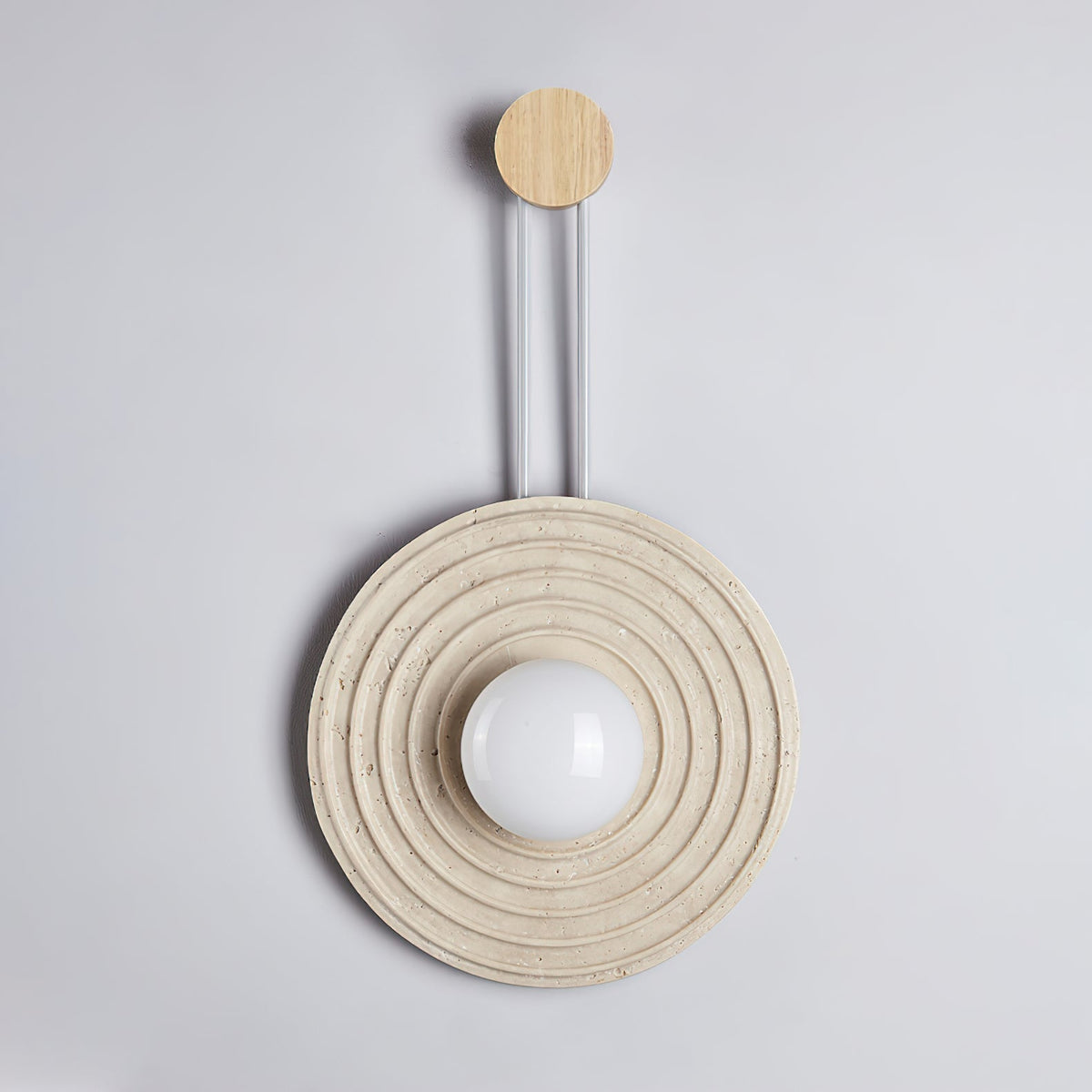 Isoror Applique Murale en Travertin Anneau Spirale