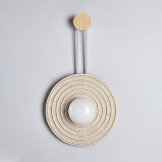Isoror Applique Murale en Travertin Anneau Spirale