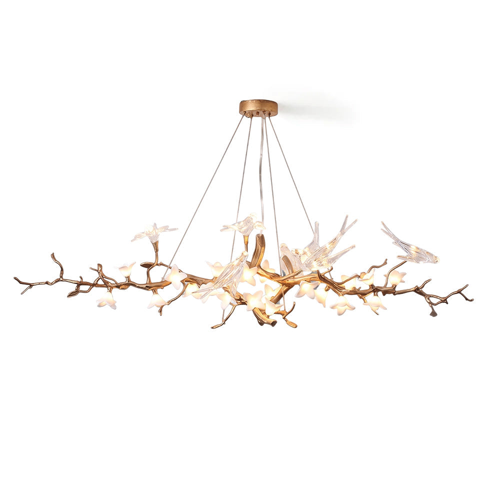 Elmscombe Lustre Floral Sculptural À Oiseaux – vue 1