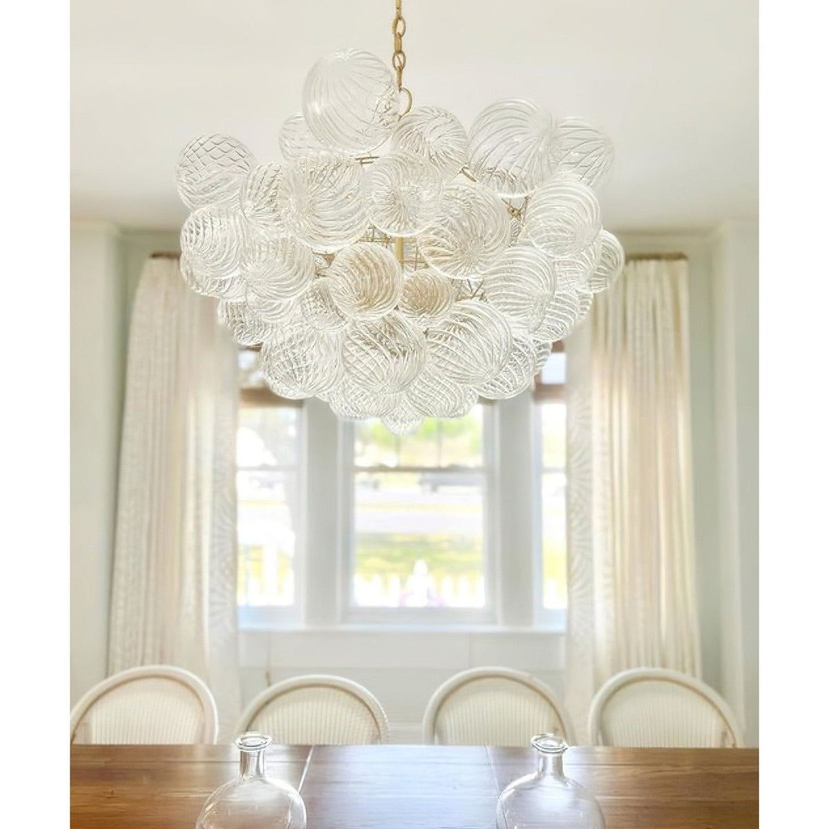 Edriana Lustre Moderne en Verre Boule Bulle