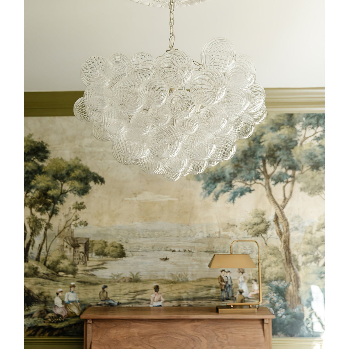 Edriana Lustre Moderne en Verre Boule Bulle