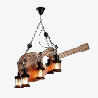 Lustra Suspension en Bois Vintage