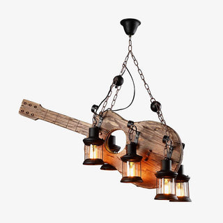 Lustra Suspension en Bois Vintage