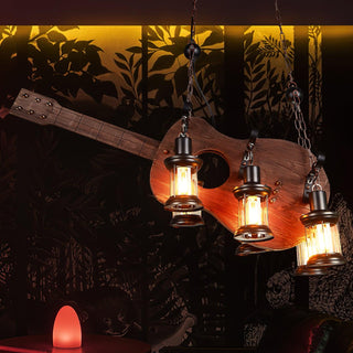 Lustra Suspension en Bois Vintage