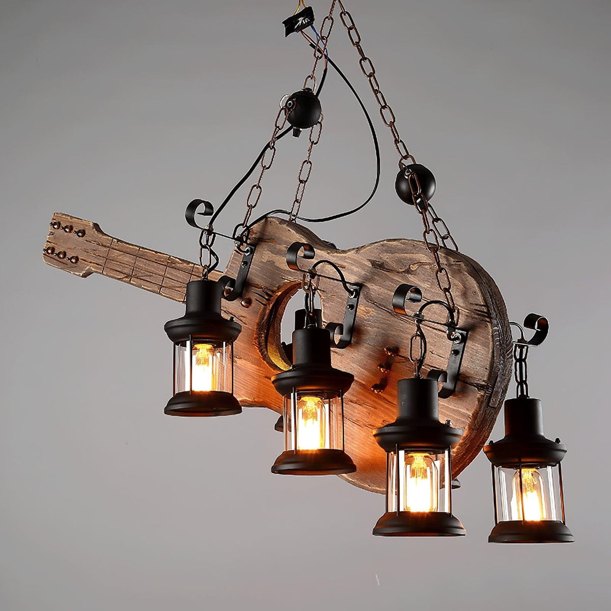Leviel Suspension en Bois Vintage