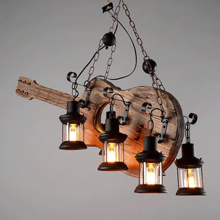 Lustra Suspension en Bois Vintage