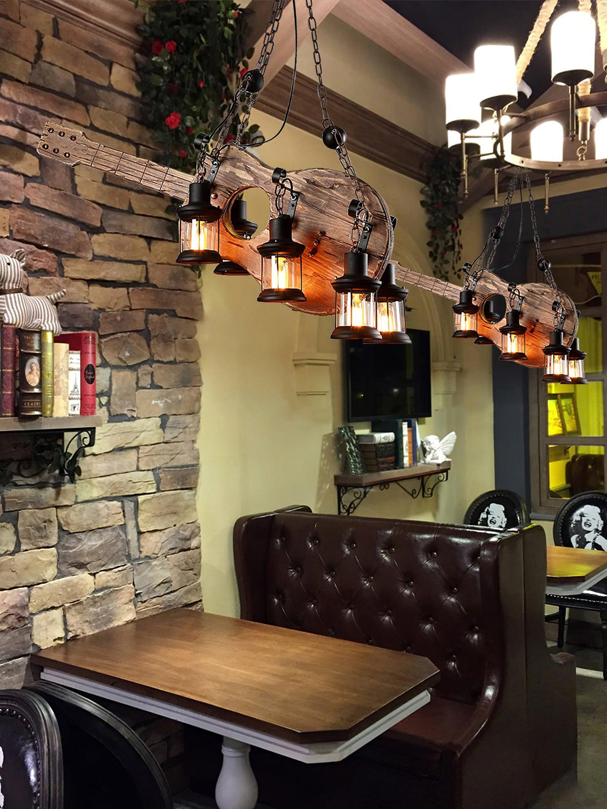 Leviel Suspension en Bois Vintage