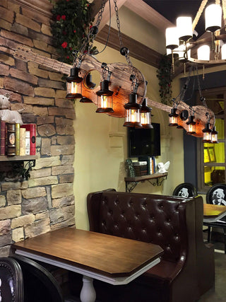 Lustra Suspension en Bois Vintage
