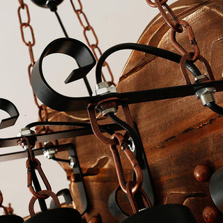 Lustra Suspension en Bois Vintage