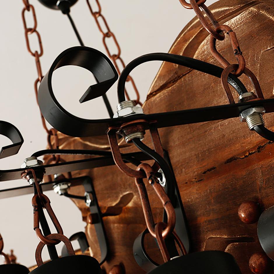 Leviel Suspension en Bois Vintage