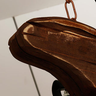 Lustra Suspension en Bois Vintage