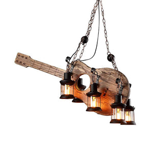 Lustra Suspension en Bois Vintage