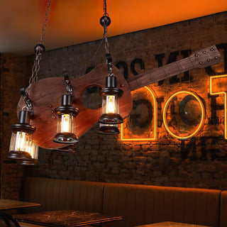 Lustra Suspension en Bois Vintage