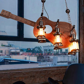 Lustra Suspension en Bois Vintage