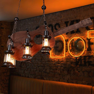 Lustra Suspension en Bois Vintage