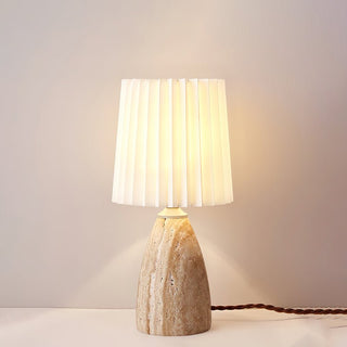 Arsorarae Lampe de Table en Travertin à Plis