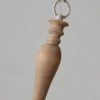 Illoros Lustre Bois Sculpté à la Main Bougie Vintage
