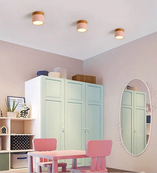 Lumex Petit Plafonnier Led Multicolor Bois Nordique. Couloir-Luire