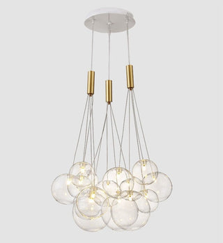 Valentina  Suspension Bubble Moderne Métal/Verre Transparent/Étoilé Salon