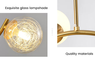 Valentina Boule de Verre Bulles Lampes Suspendues Lampes Dorées Suspension