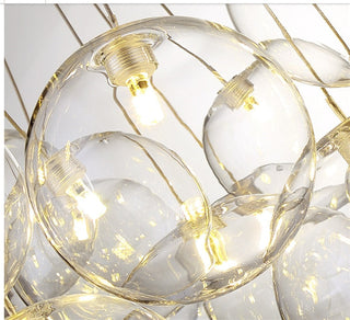 Valentina  Suspension Bubble Moderne Métal/Verre Transparent/Étoilé Salon