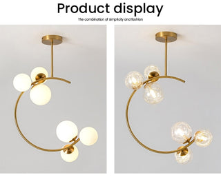 Valentina Boule de Verre Bulles Lampes Suspendues Lampes Dorées Suspension
