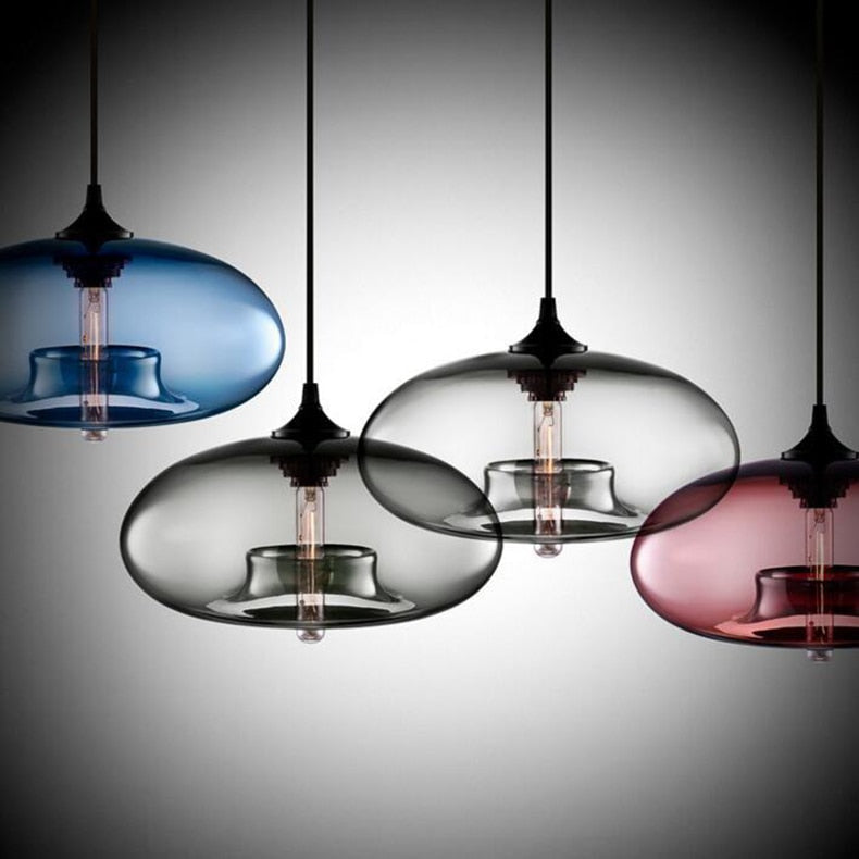 Nostel Lampes Suspendues en Verre Modernes Nordiques Chambre à Coucher-Cielum
