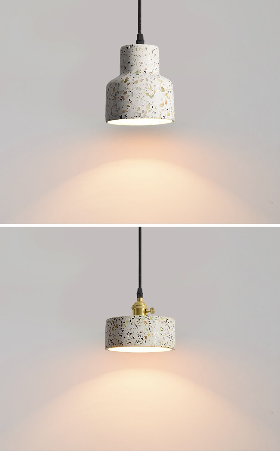 Arisha Luminaires Suspendus LED Élégant Nordiques Ciment Chambre