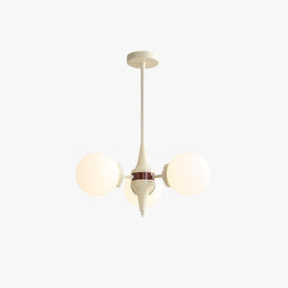 Valentina Lustre Français LED Blanc Crème Métal Salon